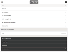 Tablet Screenshot of pacoscalemodels.com